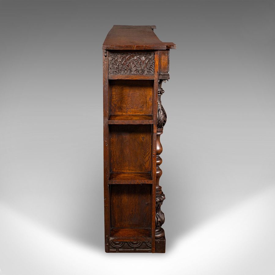 Antique Antique Country House Bookcase, Scottish Oak, Library Cabinet, Victorian, C.1880