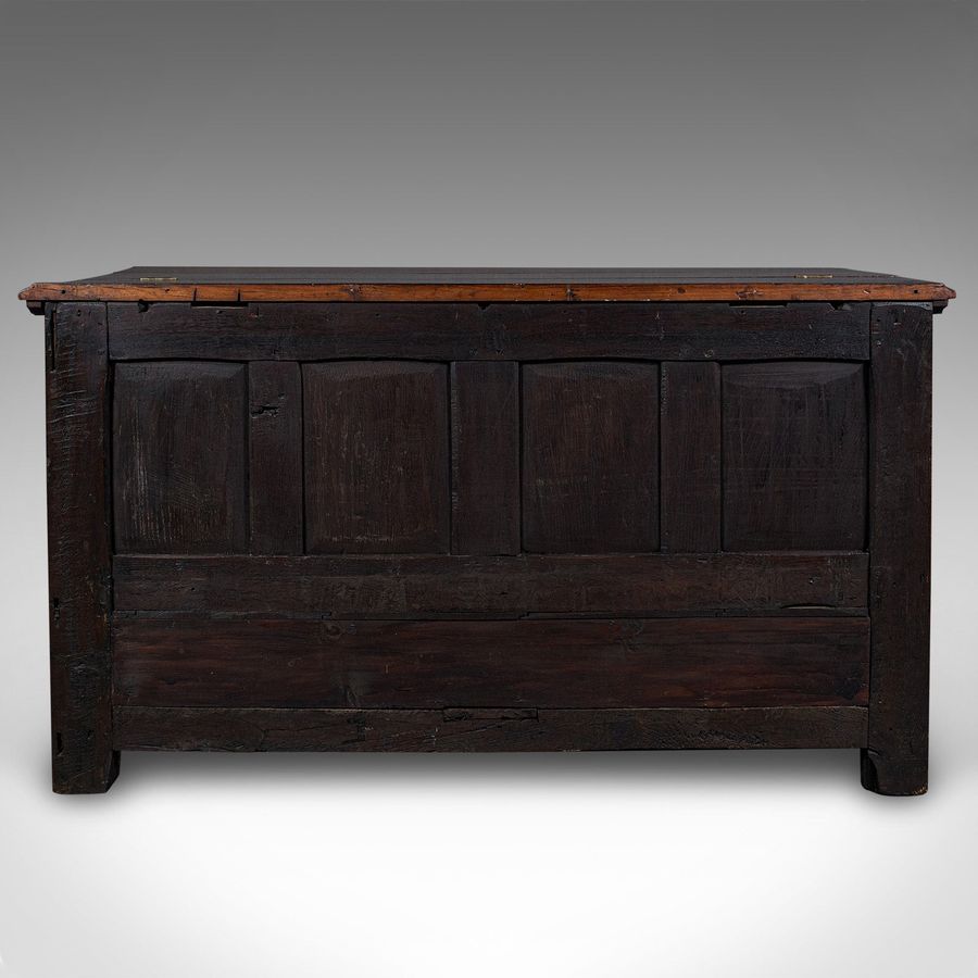 Antique Large Antique Mule Chest, English, Carved Oak, Coffer, William III, Circa 1700