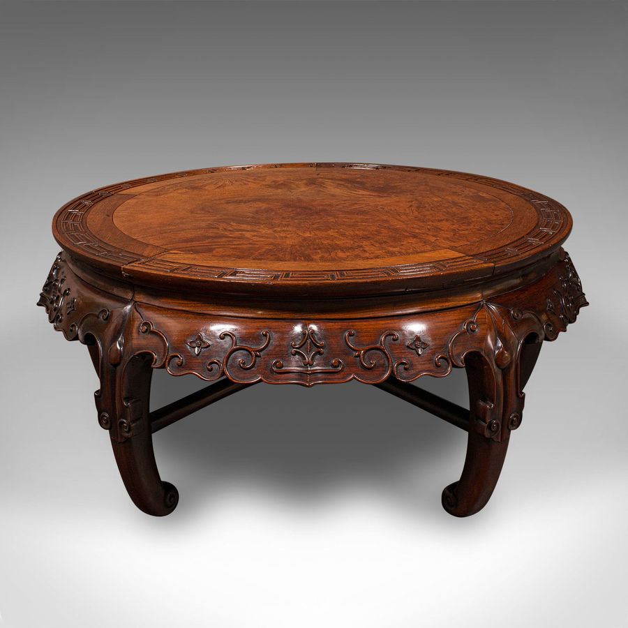 Antique Antique Centre Coffee Table, Chinese, Burr Walnut, Low, Early 20th Century, 1920