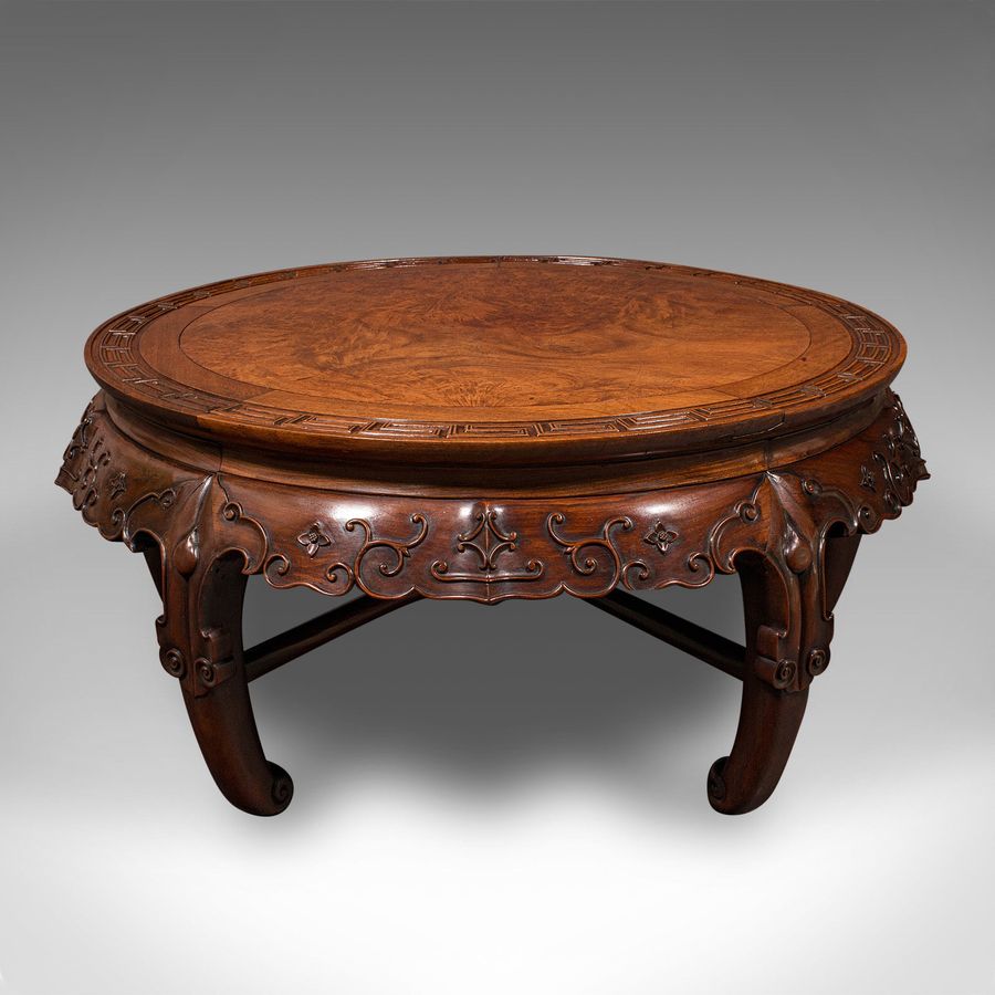 Antique Antique Centre Coffee Table, Chinese, Burr Walnut, Low, Early 20th Century, 1920