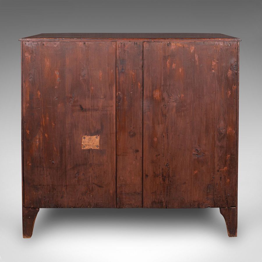 Antique Antique Bow Front Chest of Drawers, English, Bachelors, Bedroom, Georgian, 1790