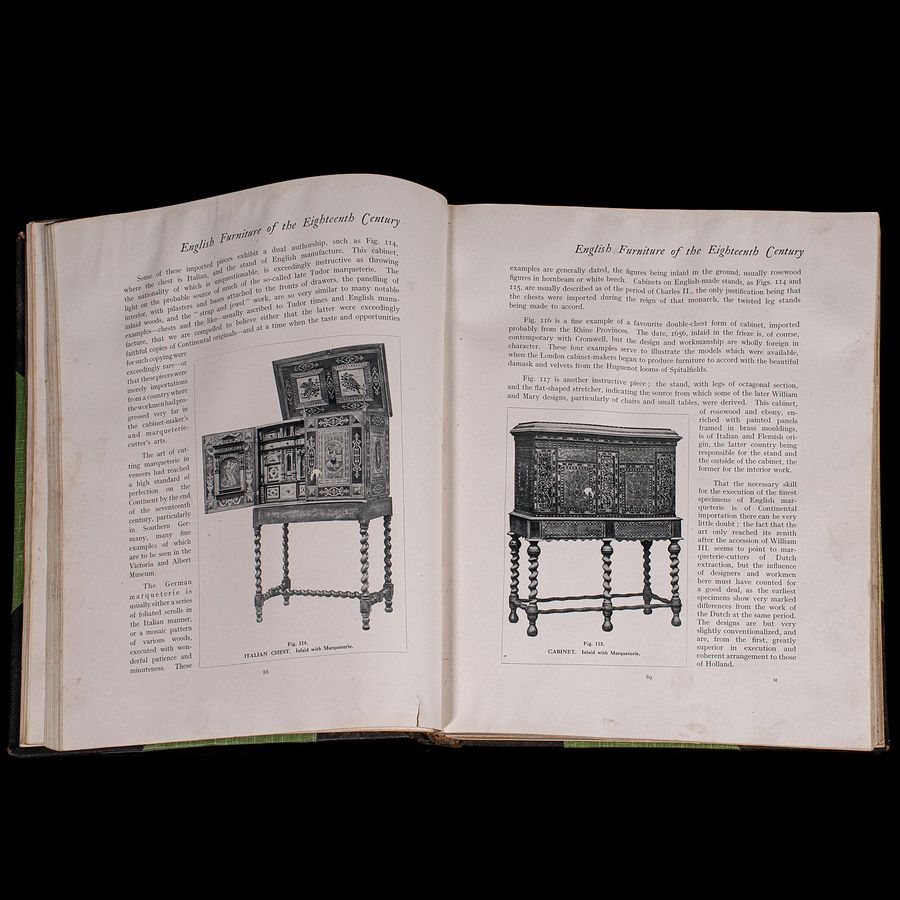 Antique 3vols Antique Reference Books, English Furniture of the 18th Century, Cescinsky