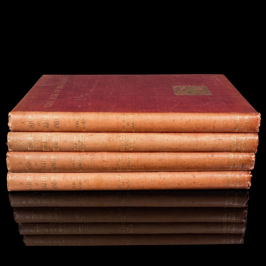 Antique 4vol Antique Reference Book Set, British Furniture, English, Macquoid, Edwardian