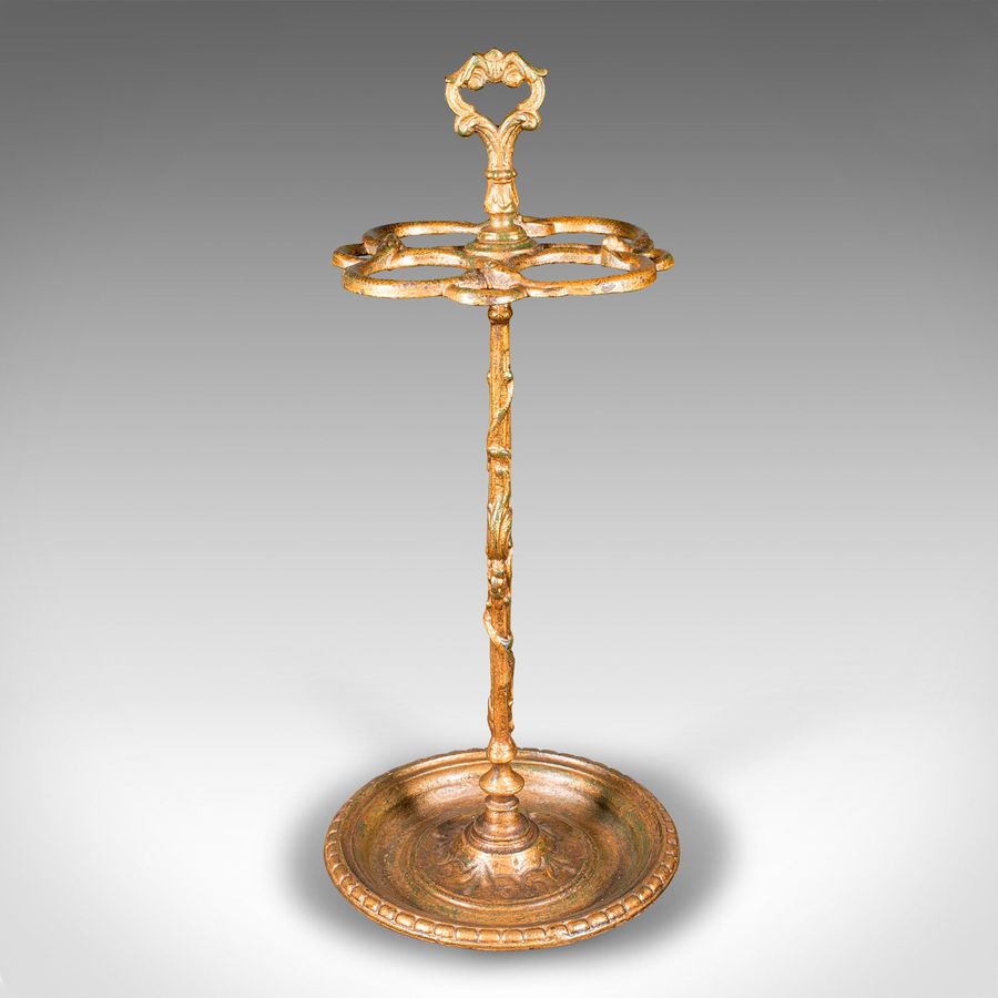 Antique Antique Gentleman's Stick Stand, English, Hallway Umbrella Loop, Victorian, 1860