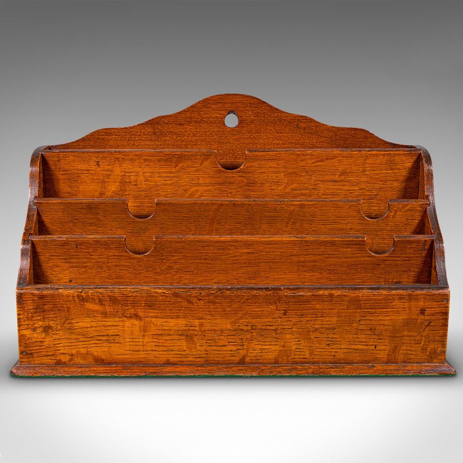 Antique Antique Clerk's Desk Tidy, English, Oak, Organiser, Letter Rack, Victorian, 1870