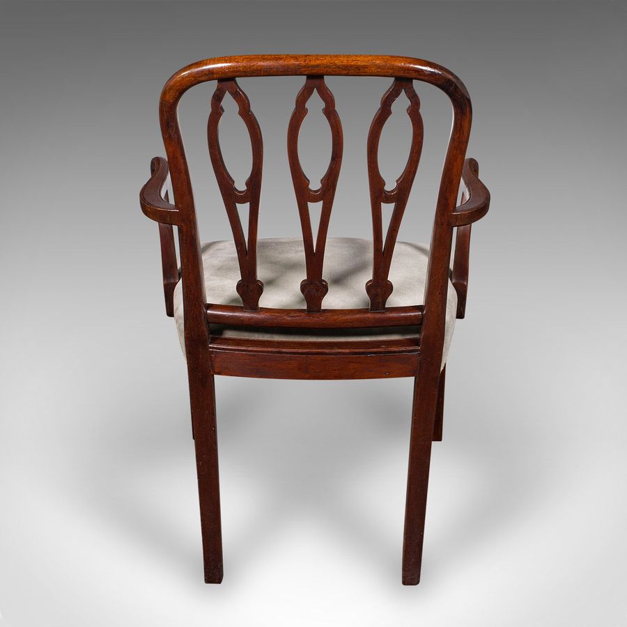 Antique Antique Elbow Chair, English, Velour, Morning Room, Desk Seat, Georgian, C.1790