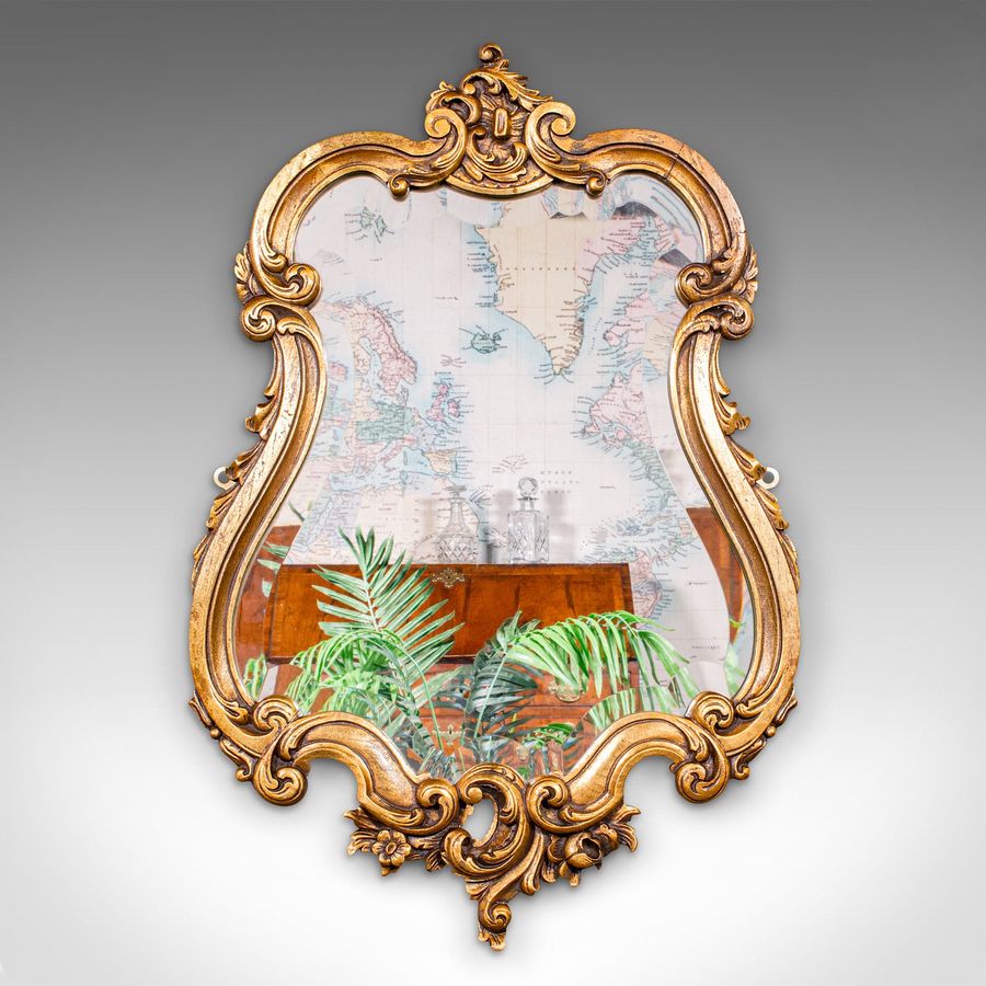 Antique Antique Baroque Wall Mirror, French, Giltwood, Vanity, Hallway, Edwardian, 1910