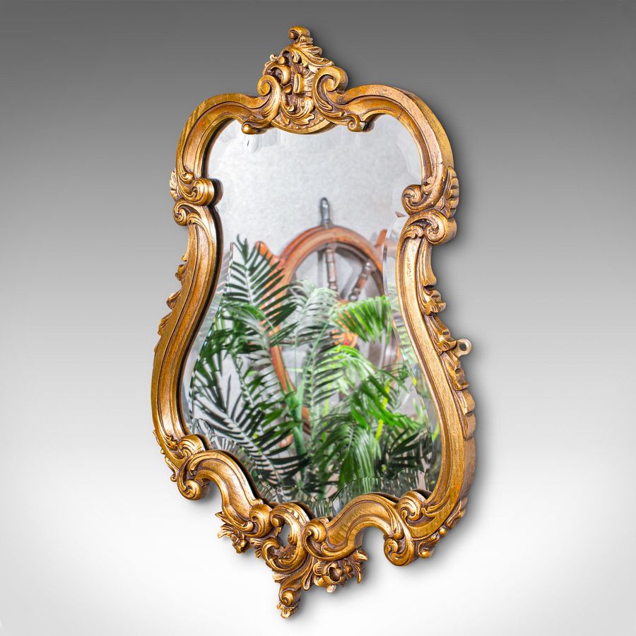 Antique Antique Baroque Wall Mirror, French, Giltwood, Vanity, Hallway, Edwardian, 1910