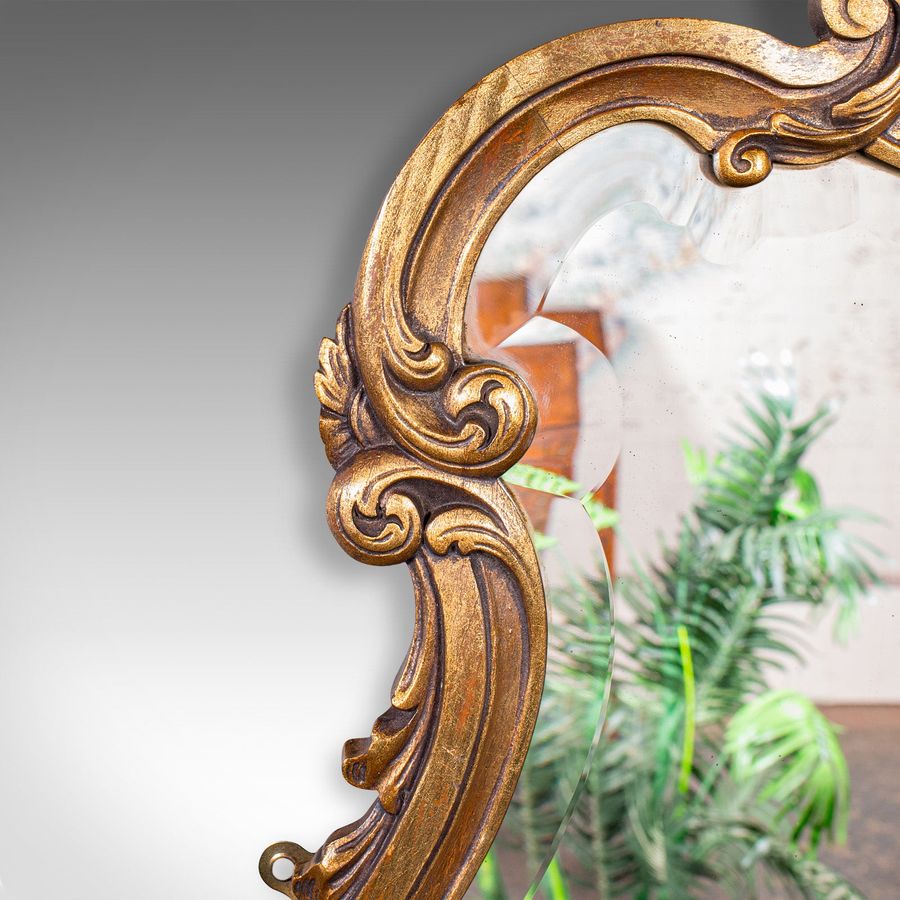 Antique Antique Baroque Wall Mirror, French, Giltwood, Vanity, Hallway, Edwardian, 1910