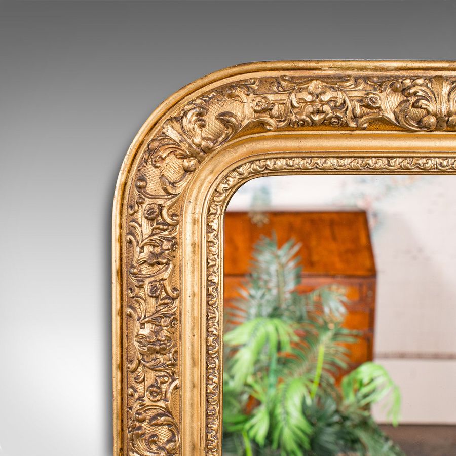 Antique Small Antique Hall Mirror, English, Gilt Gesso, Vanity, Wall, Georgian, C.1800