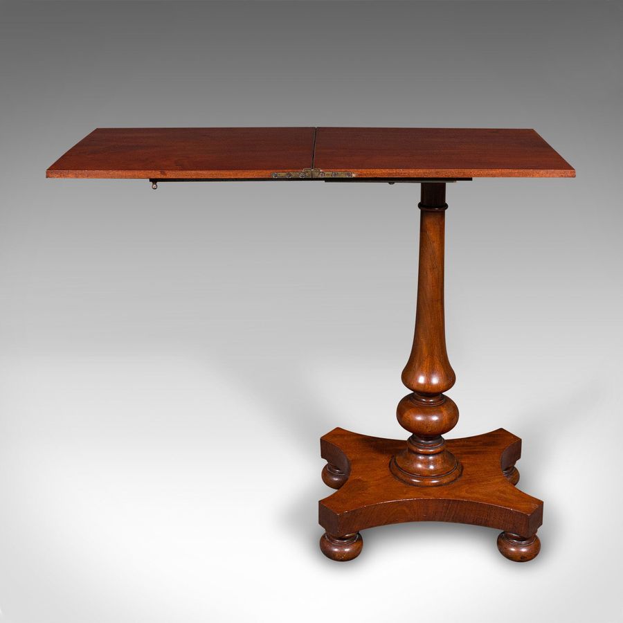 Antique Antique Calligrapher's Extending Table, English, Cantilever, Chairside, Regency