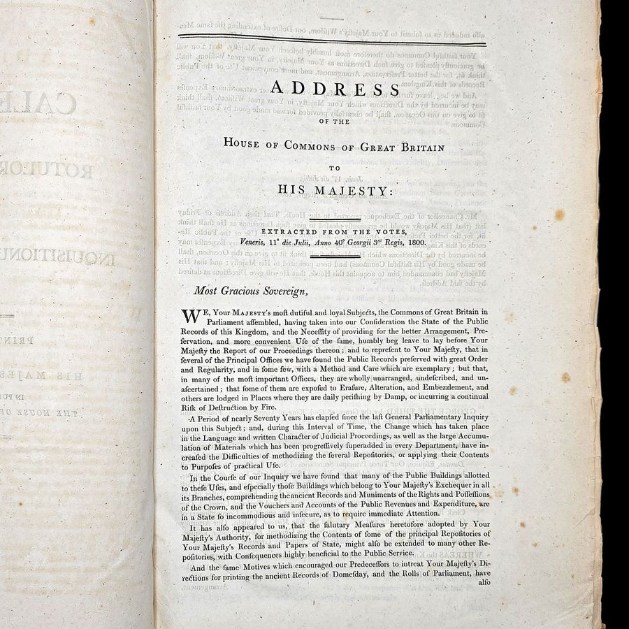 Antique Large Antique Reference Book, Public Record, Latin, House of Commons, Georgian