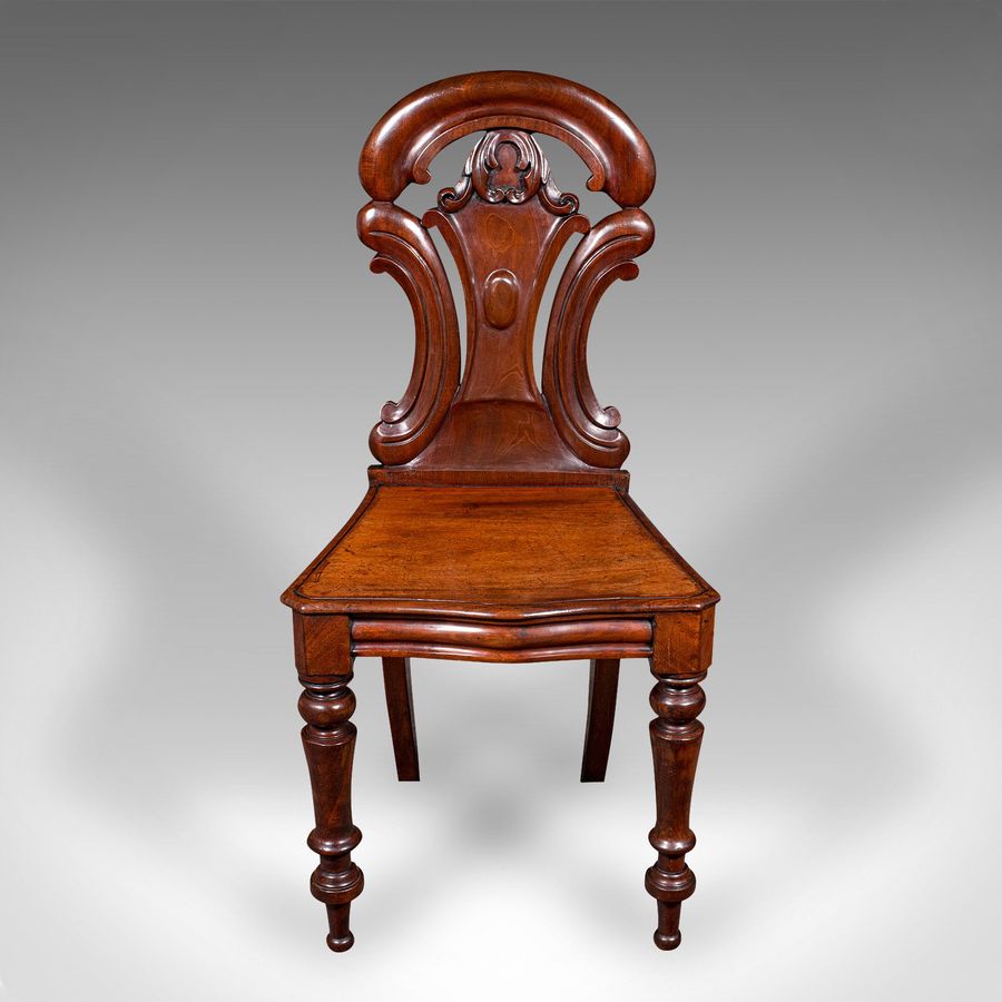 Antique Antique Hall Chair, Scottish, Walnut, Occasional, Reception Seat, Regency, 1820