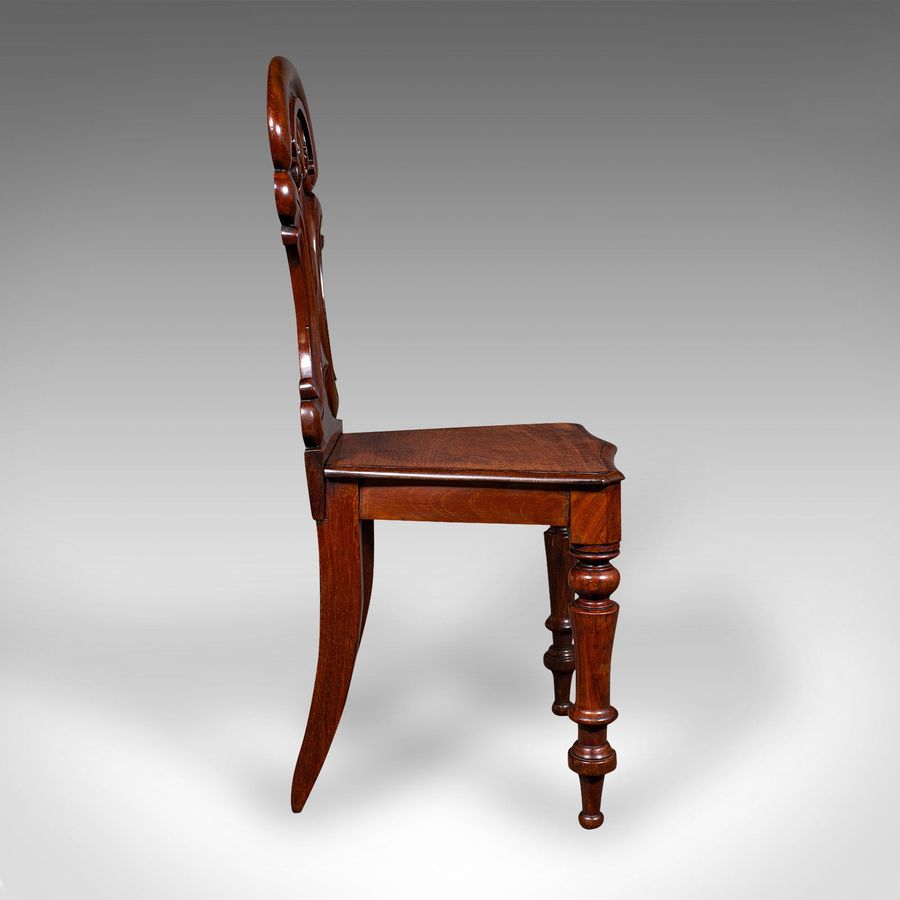 Antique Antique Hall Chair, Scottish, Walnut, Occasional, Reception Seat, Regency, 1820