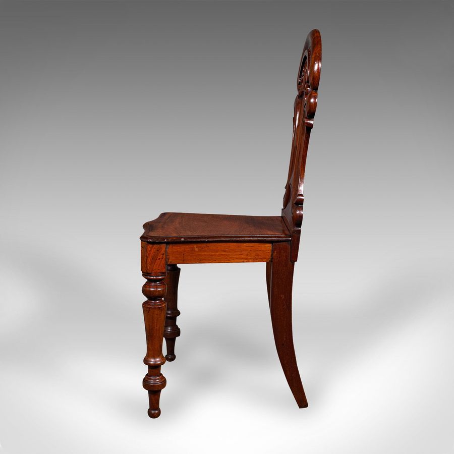 Antique Antique Hall Chair, Scottish, Walnut, Occasional, Reception Seat, Regency, 1820