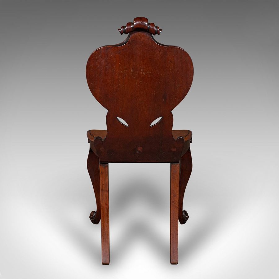 Antique Antique Law Chambers Hall Chair, Scottish, Walnut, Reception Seat, Victorian