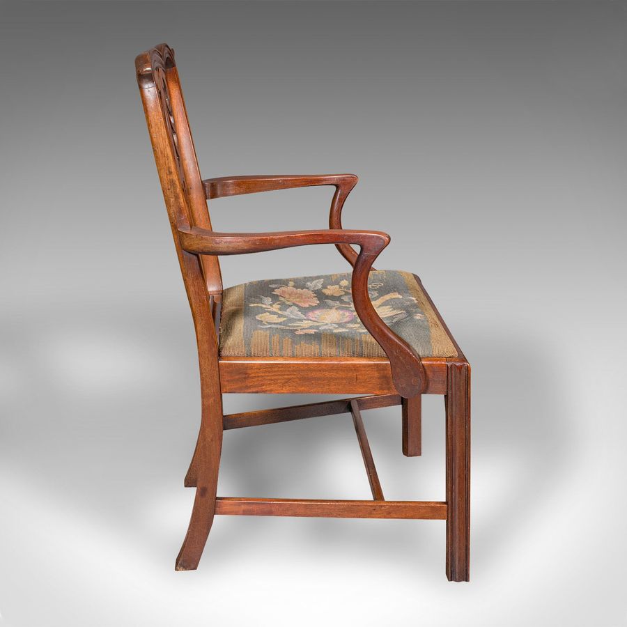 Antique Antique Morning Room Elbow Chair, English, Lounge Seat, Armchair, Georgian, 1800