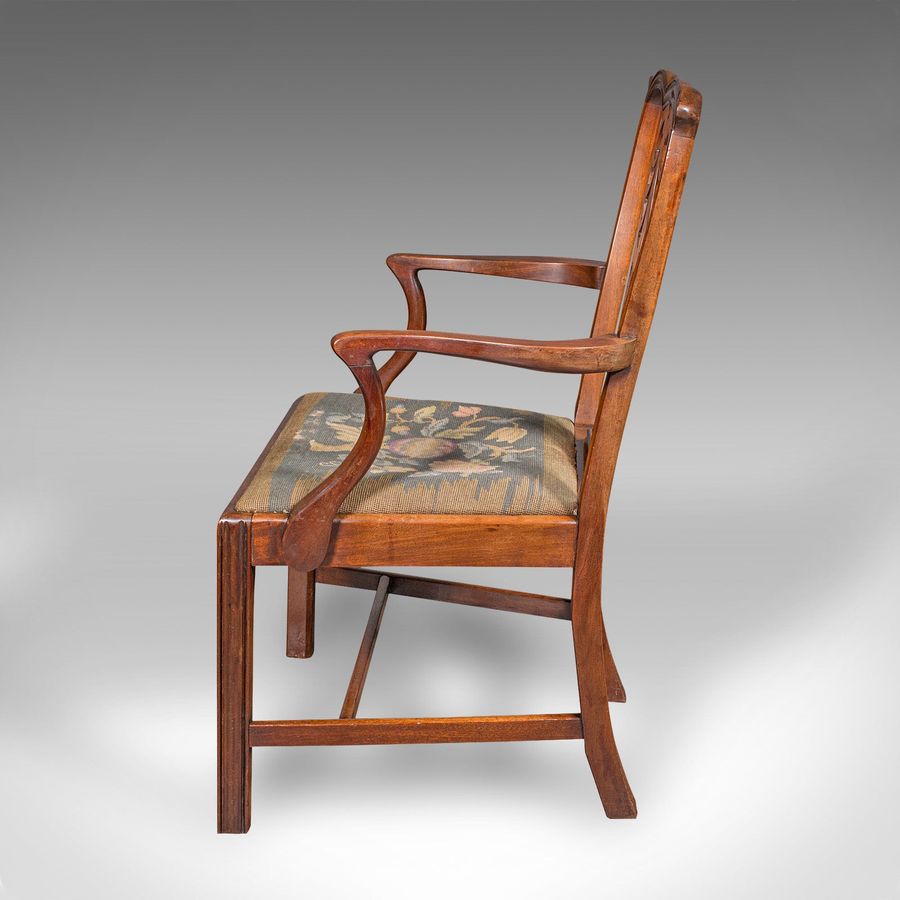 Antique Antique Morning Room Elbow Chair, English, Lounge Seat, Armchair, Georgian, 1800