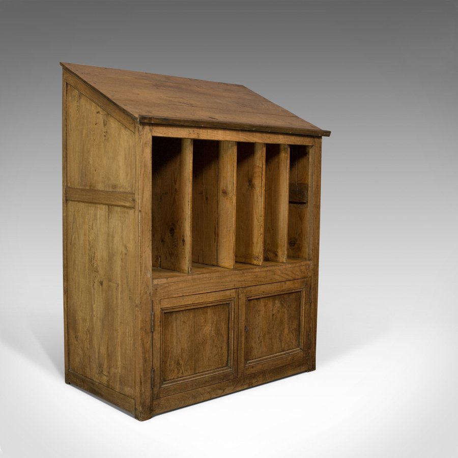 Antique Clerks Standing Desk Victorian Pine Writing Table Lectern C1890