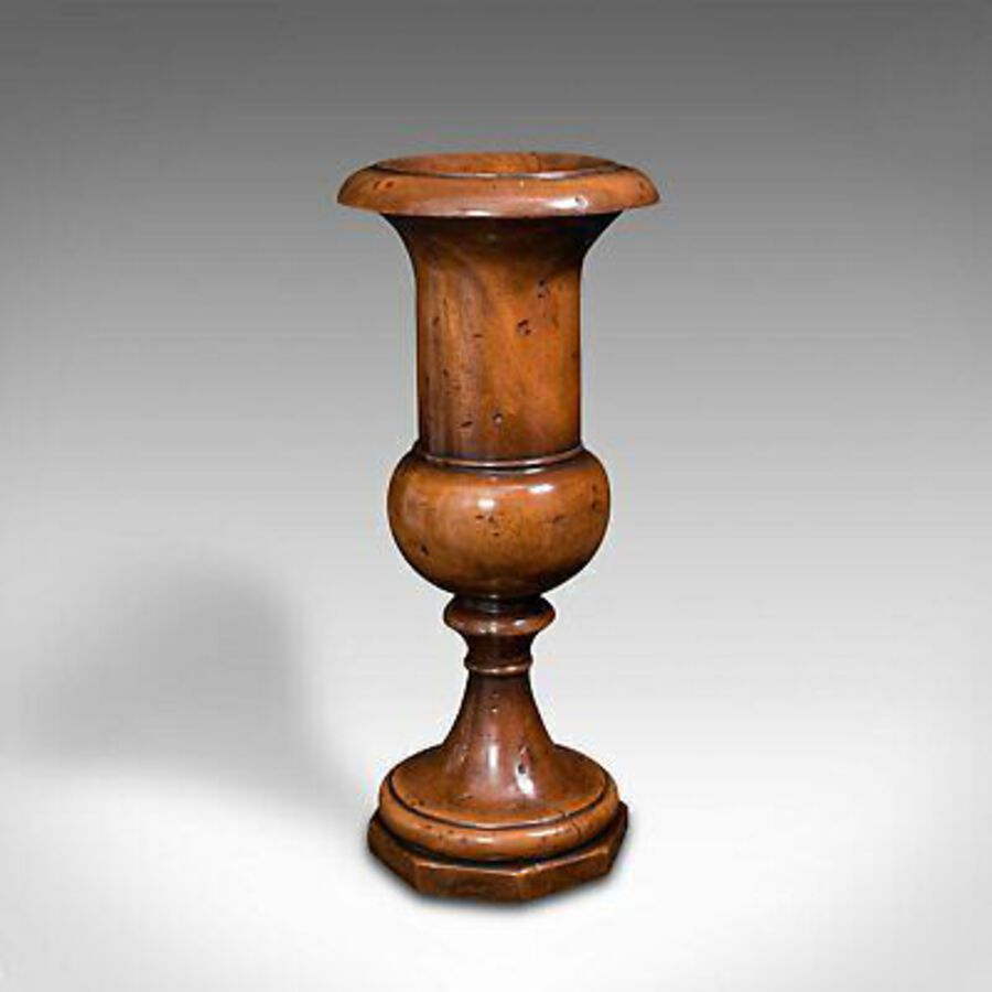 Large Antique Dried Stem Vase, French, Beech, Display Urn, Victorian, Circa 1900