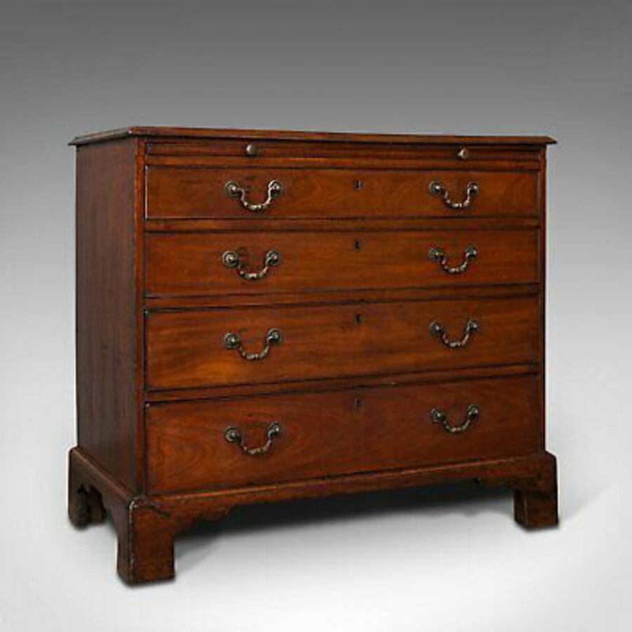Antique Antique Bachelor's Chest of Drawers, English, Flame Mahogany, Georgian, C.1780