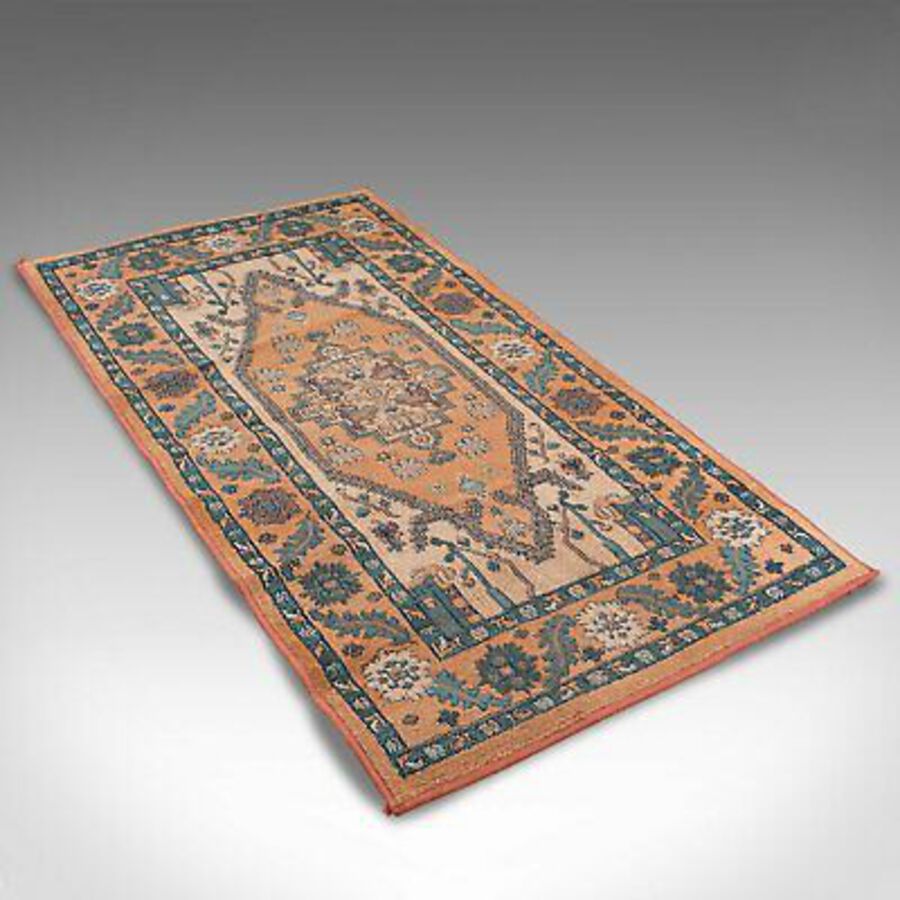 Antique Vintage Hall Rug, Egyptian, Olefin Turkomen, Decorative Carpet, Late 20th.C