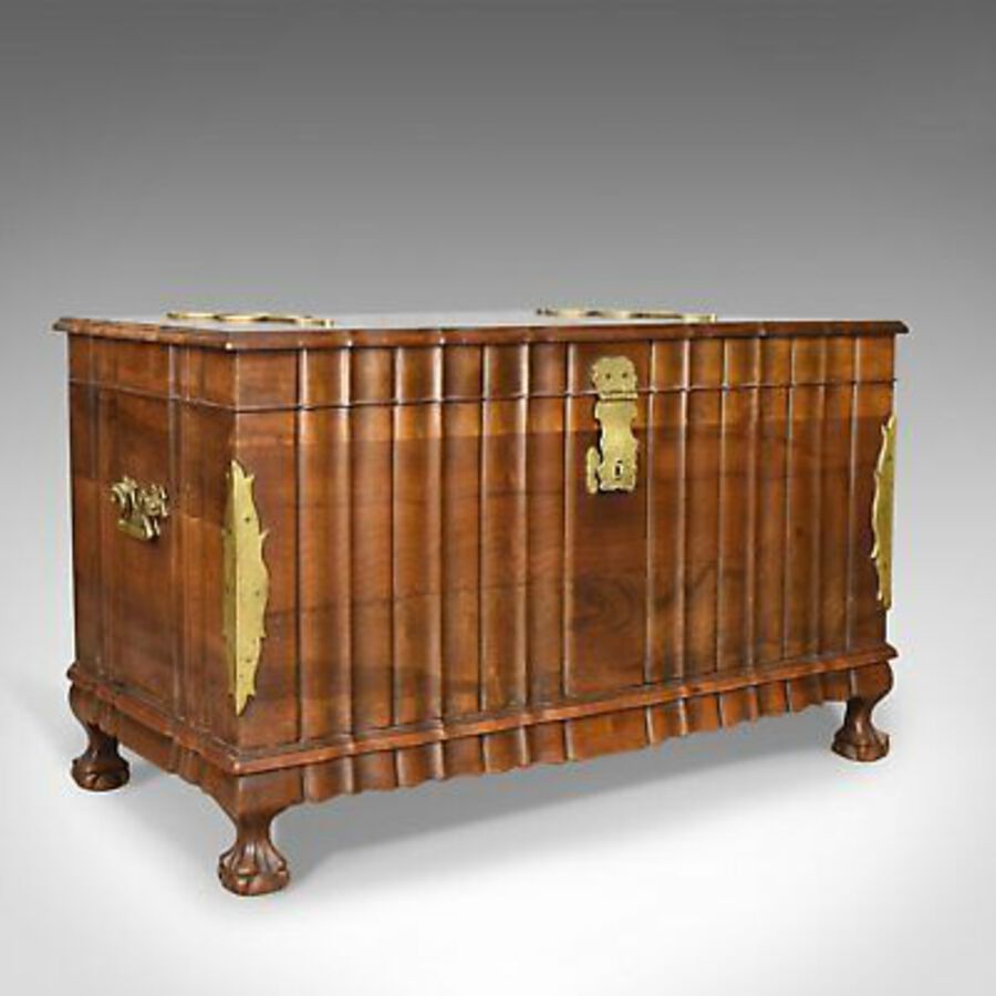 Antique Asian Hardwood Trunk, Bronzed Mounted Chest, Coffer, Late 20th Century
