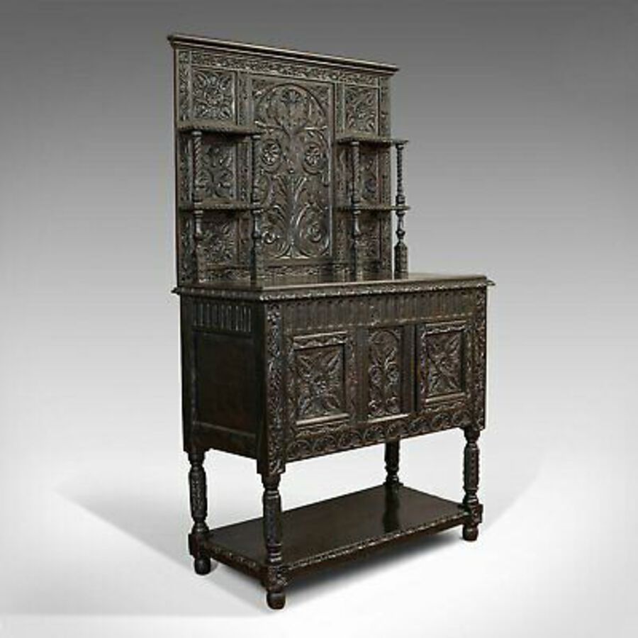 Antique Antique Charles II Revival Dresser, English, Oak, Sideboard, Victorian C.1880