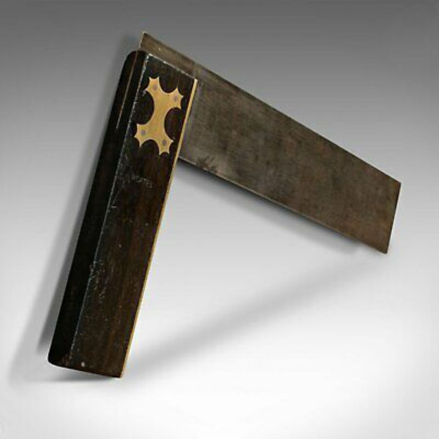 Large Antique Shipwright's Set Square, English, Rosewood, Tool, Victorian, 1880