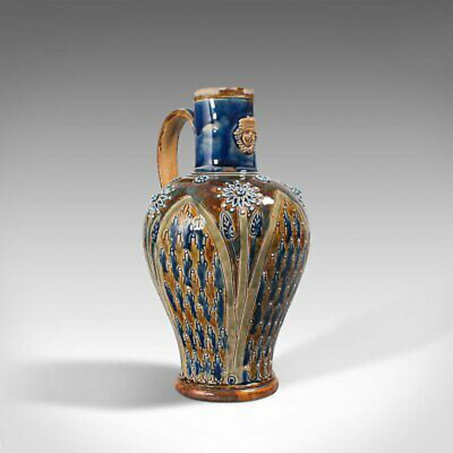 Antique Serving Ewer, English, Ceramic, Decorative, Amphora, Victorian, C.1876
