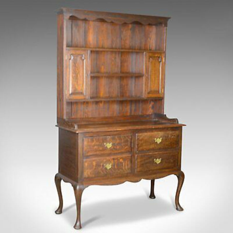 Antique Dresser, English, Oak, Victorian, Country Kitchen, Sideboard, Circa 1870