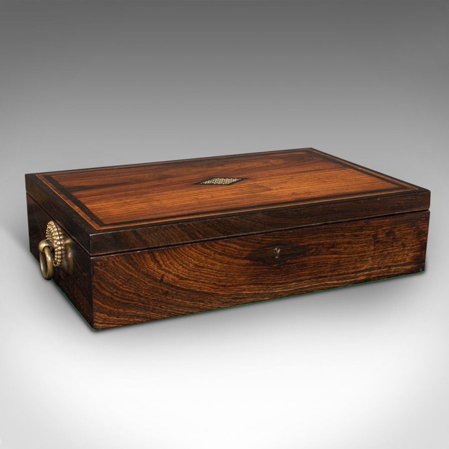 Antique Antique Campaign Correspondence Box, Indian, Sadeli, Colonial, Regency, C.1820