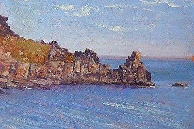 Superb David Rylance Coastal Landscape Oil Painting - Logan Rock Cornwall