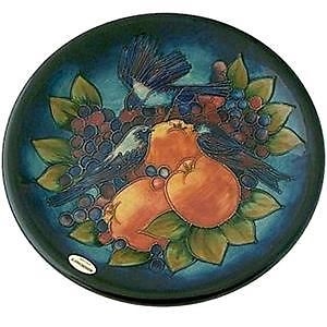 Moorcroft Sally Tuffin Finches Birds Charger / Plaque