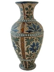 Rare Antique Doulton (Royal) Lambeth Frances Lee Vase Dated 1881