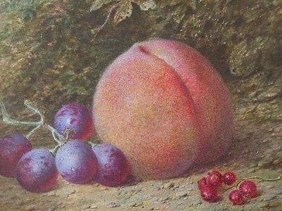 Fine Antique William H Ward (fl.1850-1882) Still Life Fruit Watercolour Painting