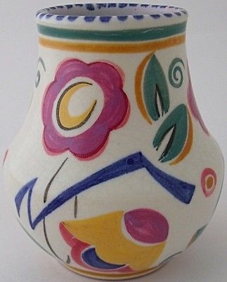 Early Poole Pottery LU Vase By Lily Pedley - Art Deco