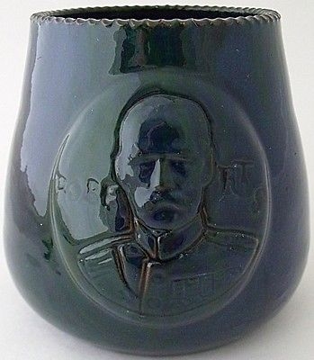 Unusual Elton Ware (Eltonware) Art Pottery General Roberts Pot / Jar