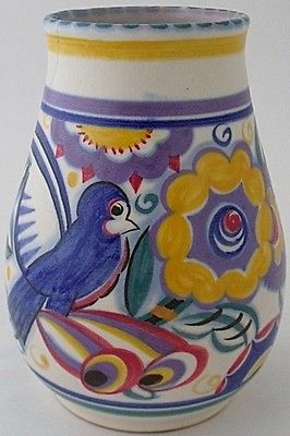 Fine Early Poole Pottery Comical Bird Vase Designed By Truda Carter - Damaged