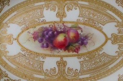 Rare Royal Worcester Fruit Dish By Harry Martin c1913