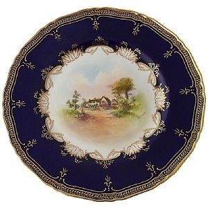 Signed Royal Worcester Cabinet Plate Mary Ardens House