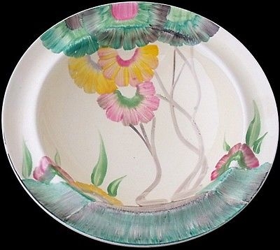 Antique Beautiful Clarice Cliff Aurea Pattern Bowl - 1930's Art Deco