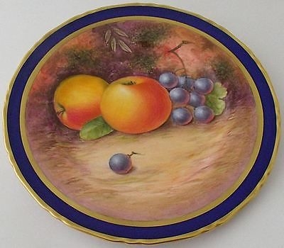Stunning Fruit Plate Painted By Leighton Maybury (Former Royal Worcester Artist)