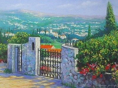 Stunning Anthony Orme Original Painting - View Of Provence France Landscape