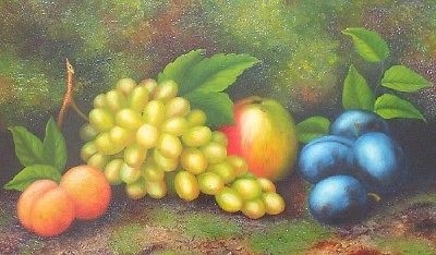 Carl Friedrich Heinrich Werner (1808 - 1894) Fruits Still Life Oil Painting