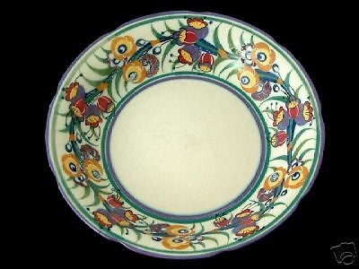 Antique Rare Early Poole Pottery C S A Fuchsia Bowl/Dish 1920's