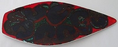 Large Poole Pottery Delphis Shape 82 Spear Dish / Tray With Abstract Design
