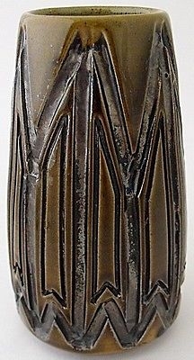 Stylish Poole Pottery Atlantis Carved Vase By Catherine Connett - Retro 1970's