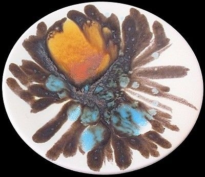 Unusual Small Poole Pottery Studio Delphis Dish / Tray With Abstract Design