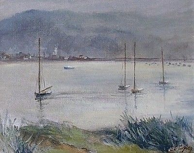 Lena Elizabeth Tarpley Original Oil Painting - Conway (Conwy) Estuary Wales